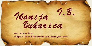 Ikonija Bukarica vizit kartica